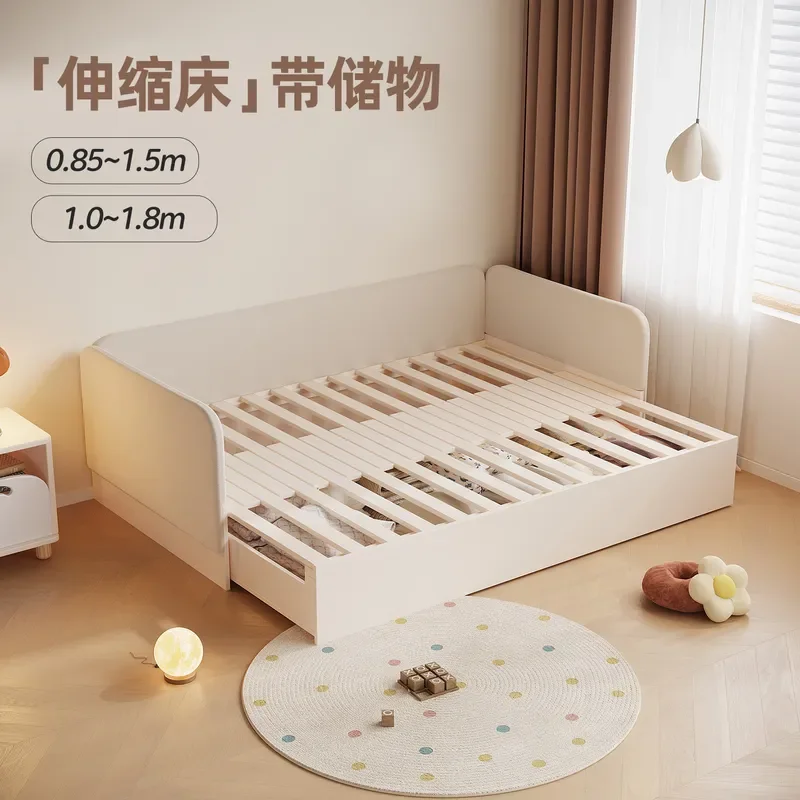 Kids Pull Out Bed with Storage Drawers Multi Function Tatami High Box for Boys Girls Bedroom Furniture