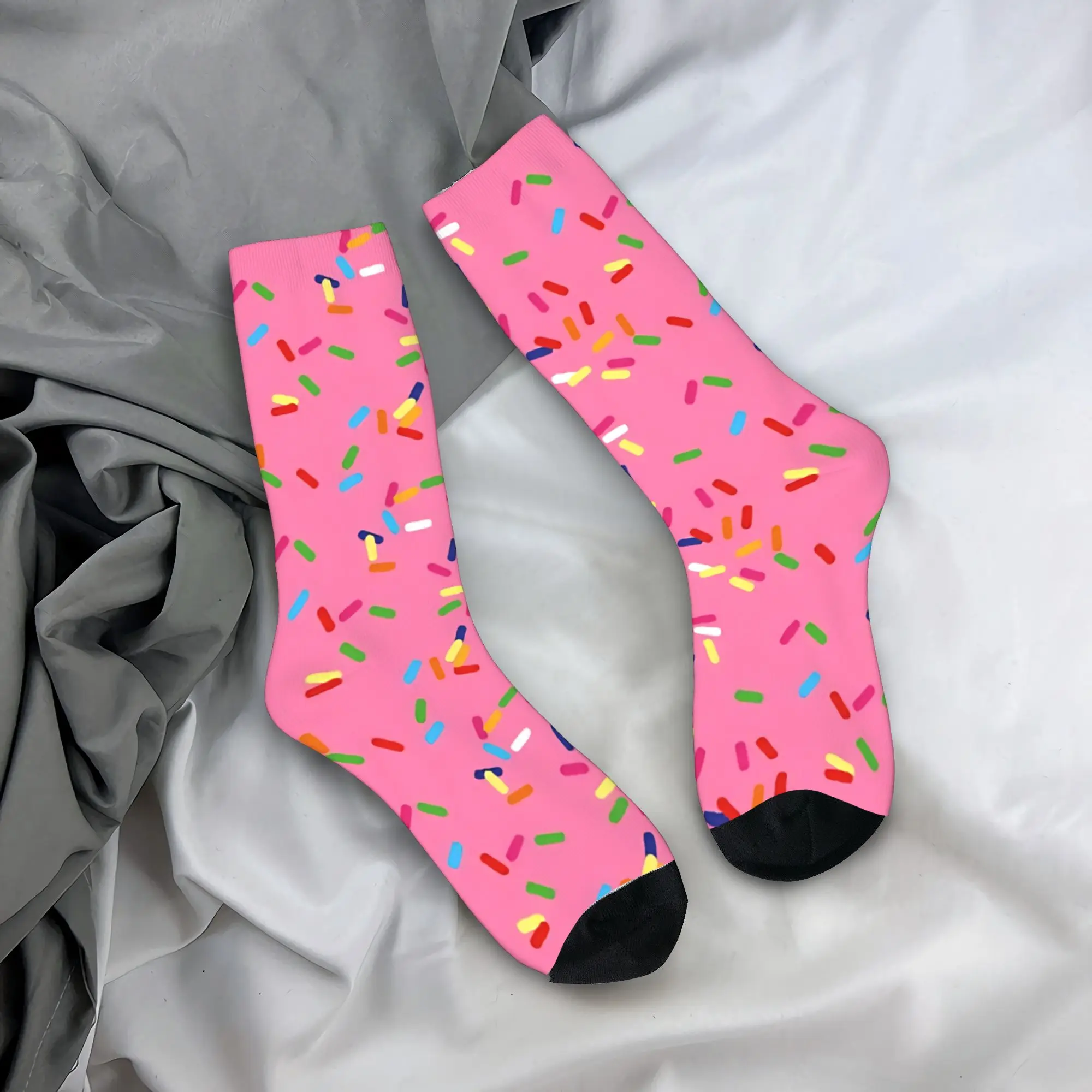 

Sprinkles Donut Socks Harajuku Stockings Women Men Soft Running Sports Socks Winter Pattern Anti Sweat Socks