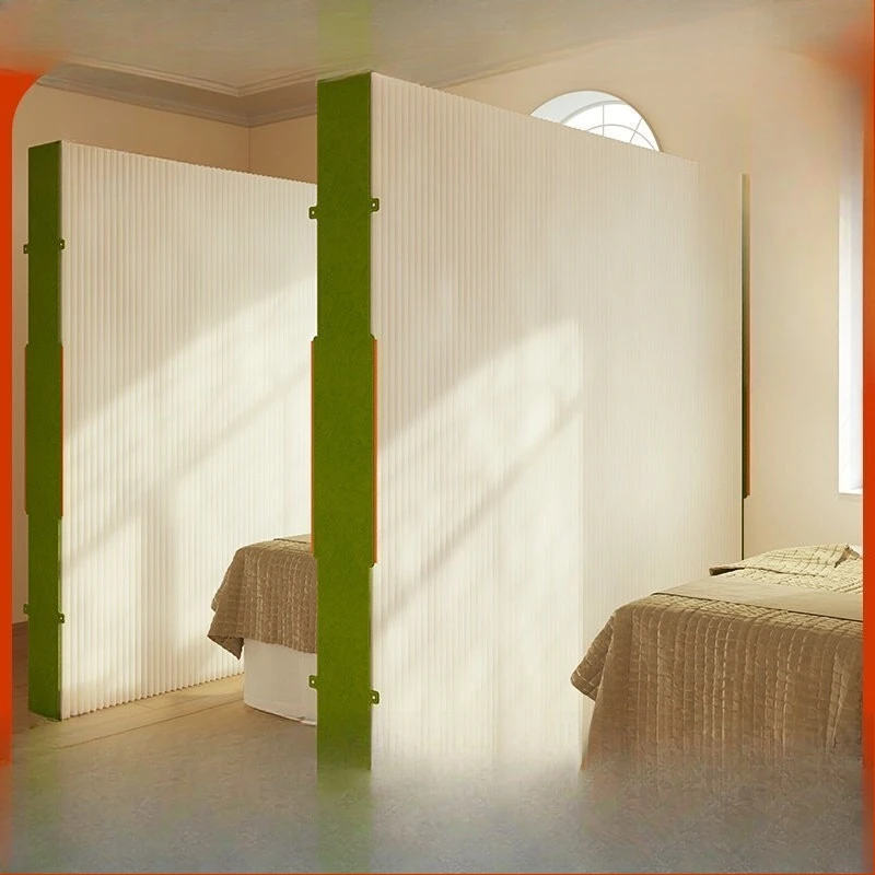 Screen partition folding wall panel fence living room live stream background panel partition soft screen movement