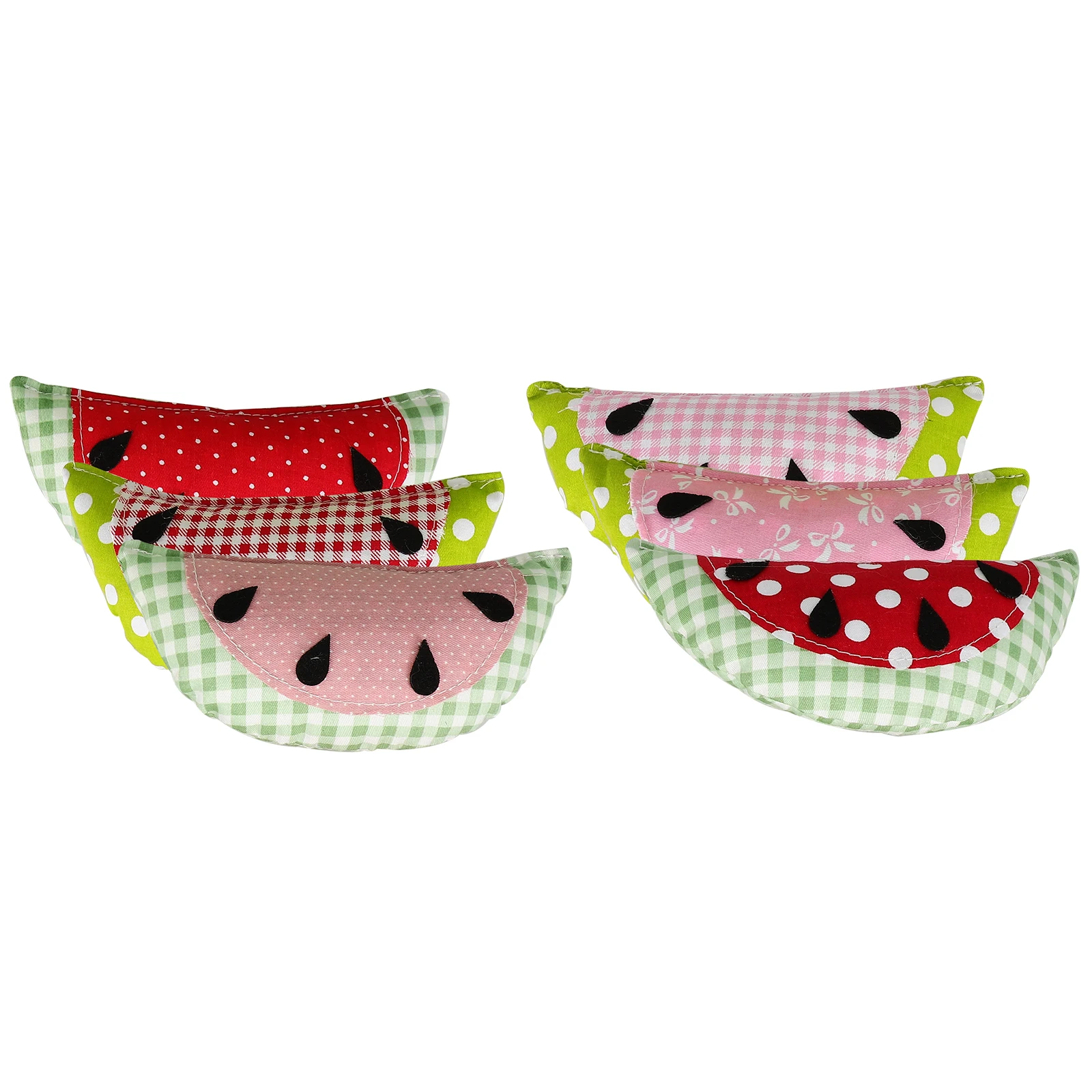 

6 Pcs Simulation Watermelon Decor Faux Fabric Home Accessories Tray Centerpiece Photo Props Fruit Basket Kitchen Bar Decor