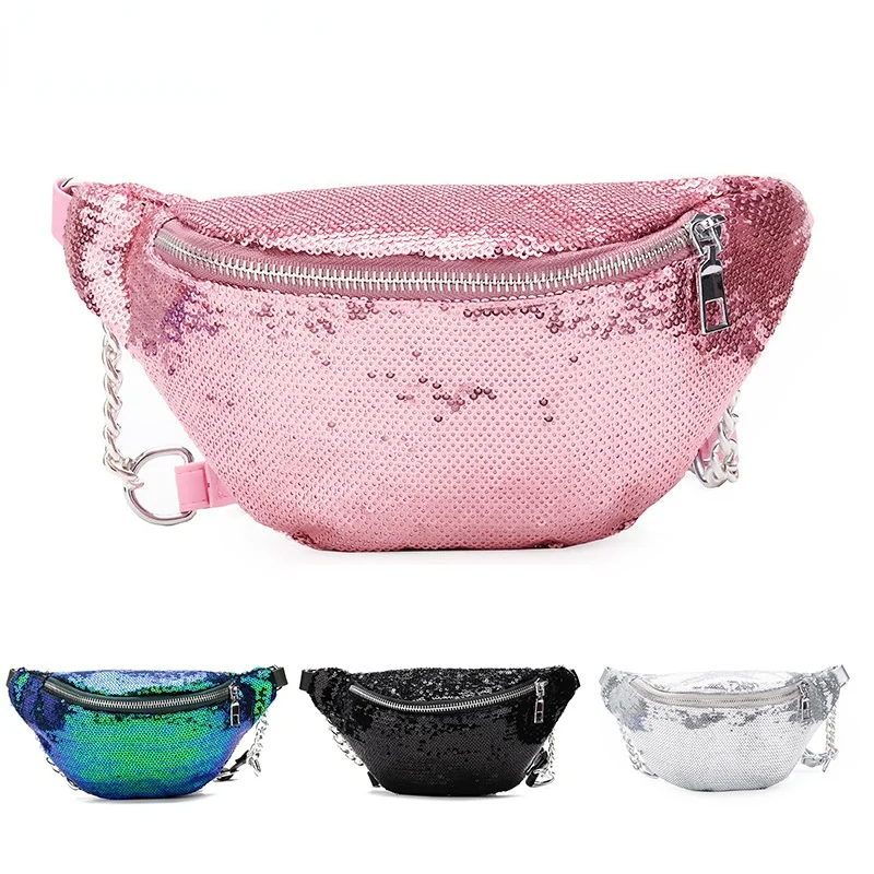 Holographic Fanny Pack Laser Waist Leather Belt Waterproof Bag Phone Thighbags Waist Packs Black Green Pink Silver Belt Bag