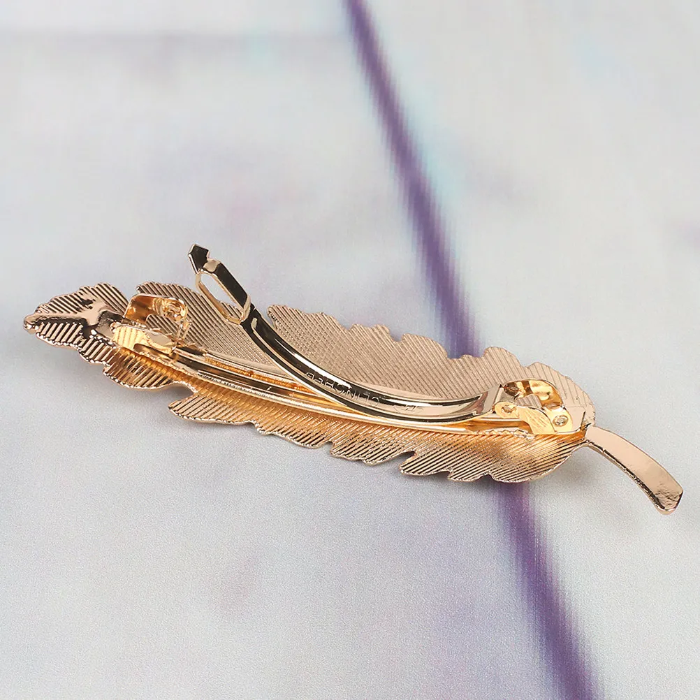 

2 шт. заколки для волос из сплава в форме листа, модные зажимы для хвоста, удобный инструмент для быстрой укладки волос, заколка-зажим для прически
