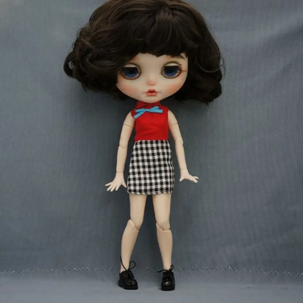 موضة أنيقة الجينز السراويل لطيف DIY بها بنفسك اكسسوارات فساتين بسيطة هوديس تي شيرت صغير الغزل تنورة لدمى azone19 ICY DBS #3