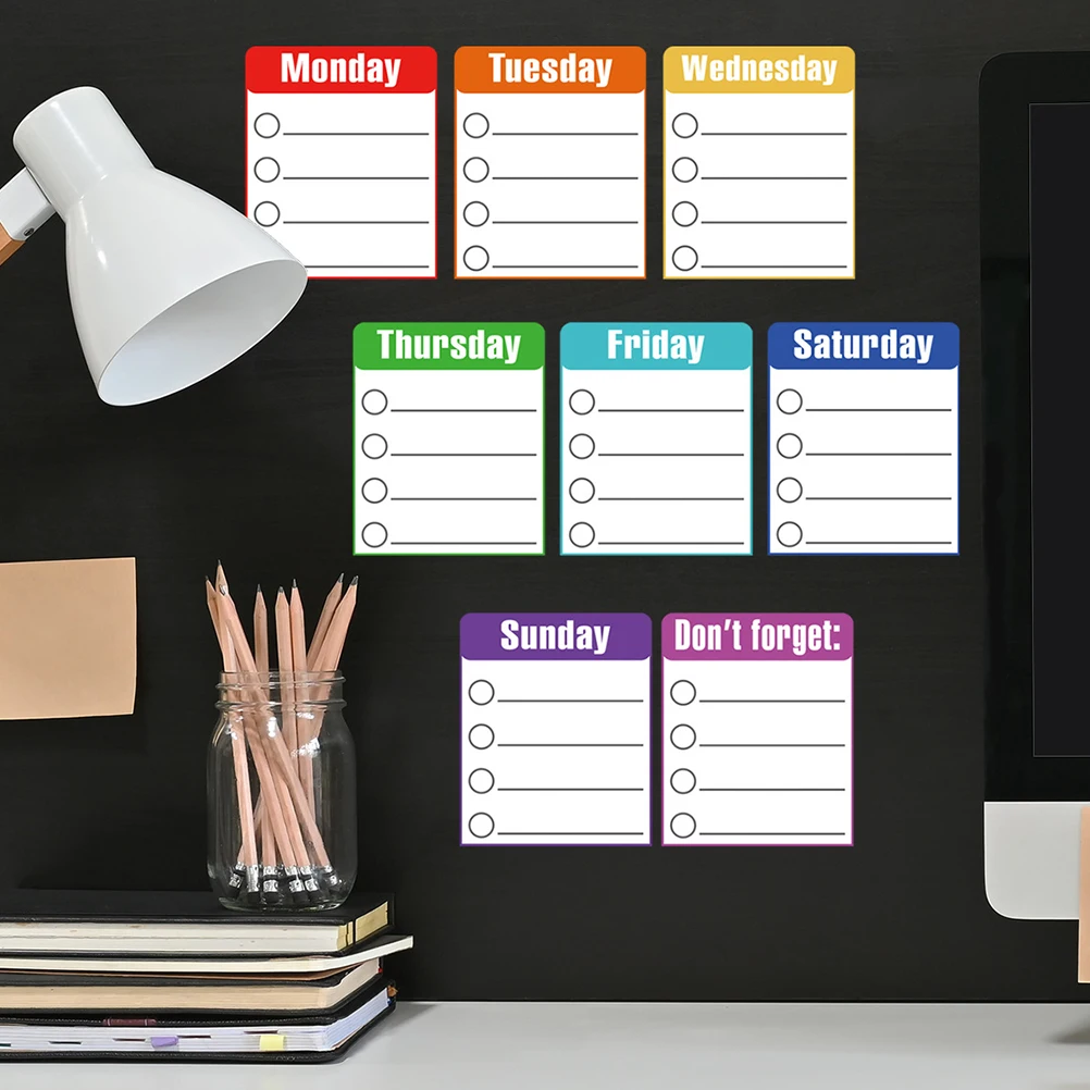 

8Pcs Whiteboard Sticker Dry Erase Sheet White Board Sheet for Home Office Classroom Reusable Writing Whiteboard Paper