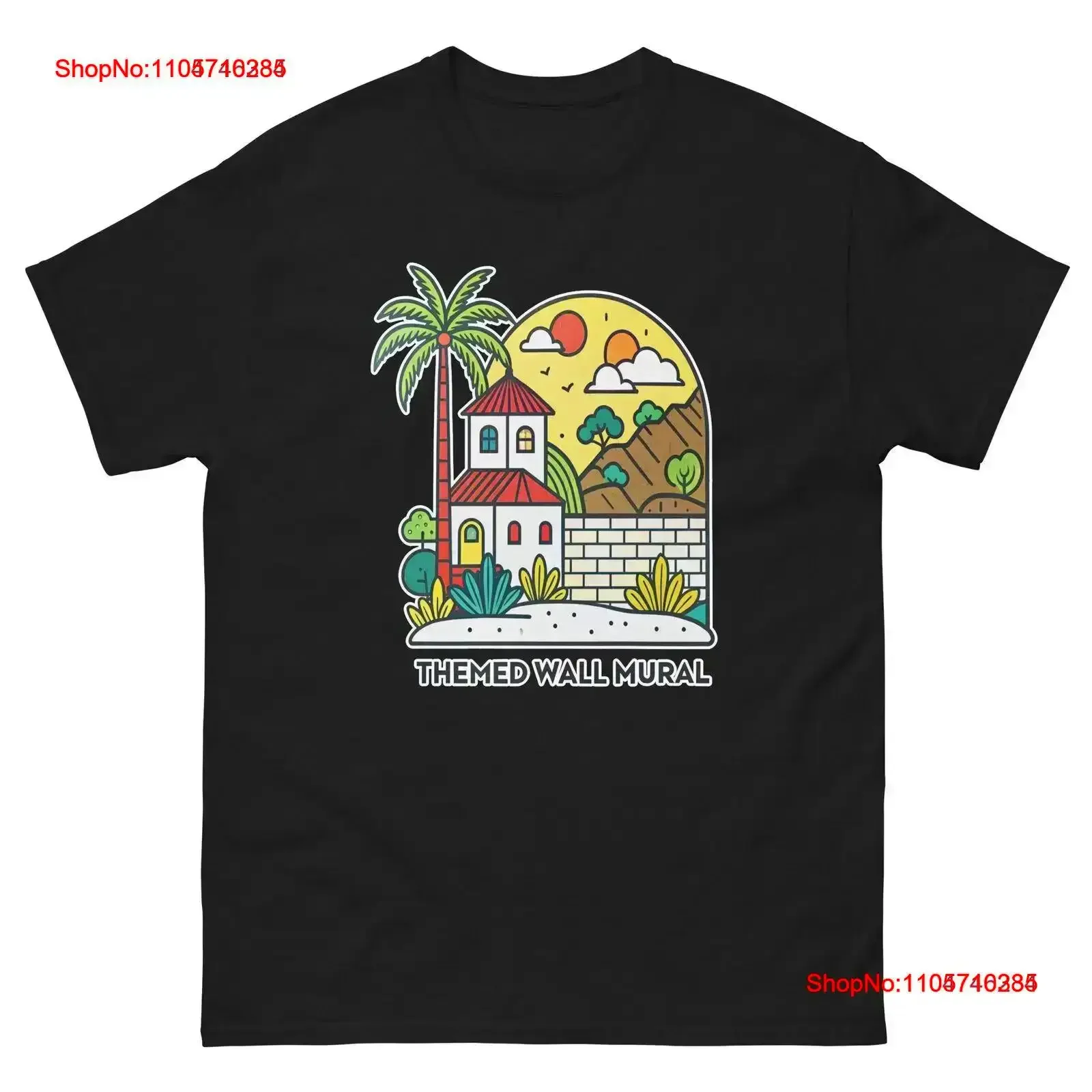 Themed Wall Mural Nightclub Bar Nightlife Party T Shirt vintage Washed fashion Versatile Stylish Casual Stretched Comfortable