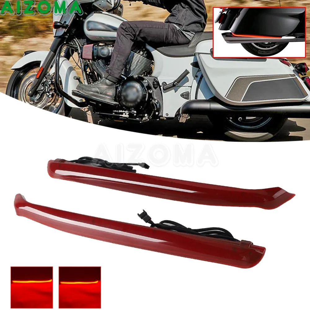 Saddlebag Marker Light Motorcycle LED Saddle Bags Turn Signal Lights For Indian Chieftain Roadmaster Springfield 2021 2022 2023
