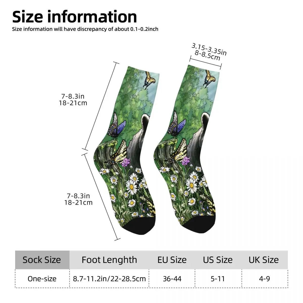 Raccoon Sock Printed Man Polyester