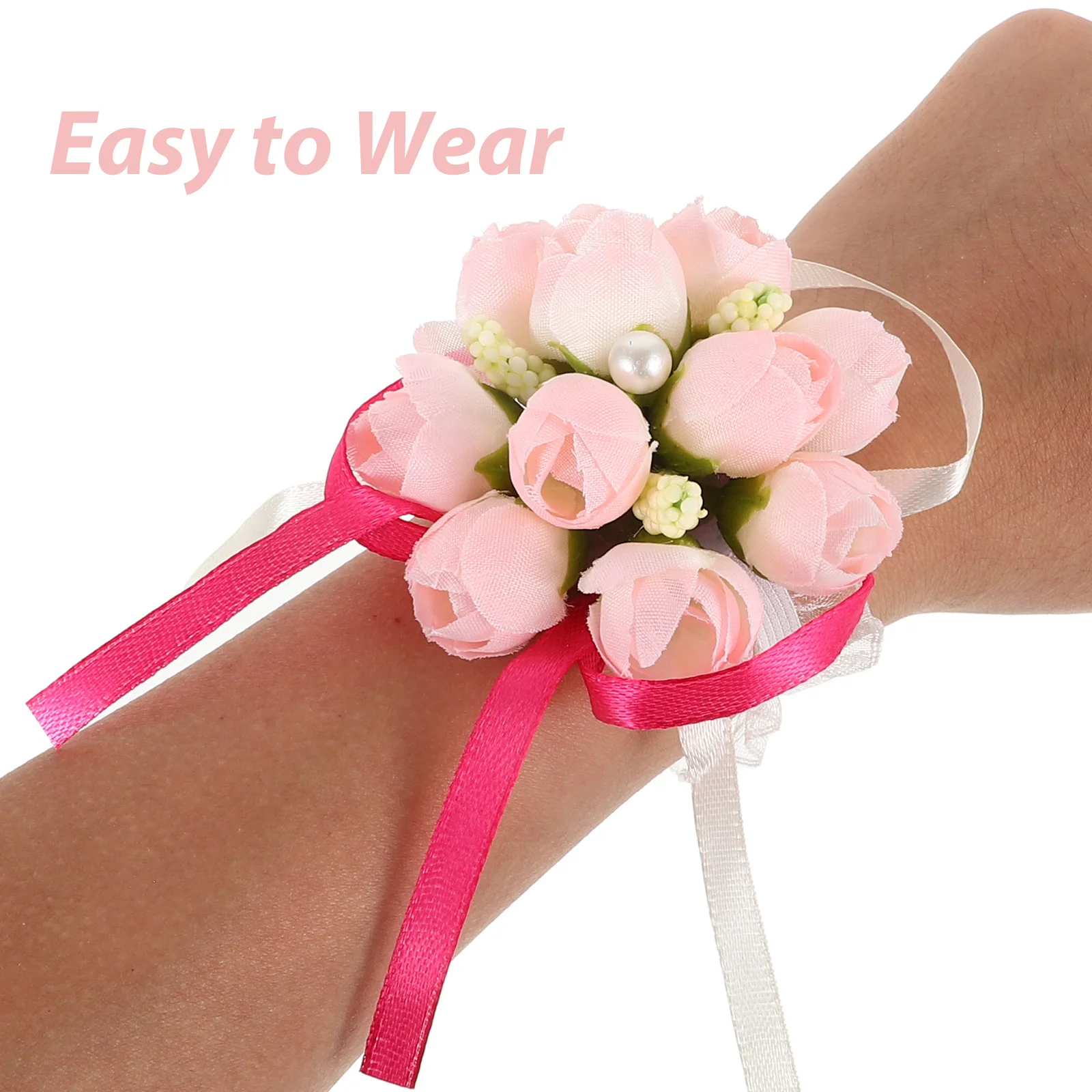

10Pcs Bridal Wrist Flower Hand Flower Decor Reusable Elegant Bridesmaid Wedding Decoration Rustic Modern Wedding Accessory