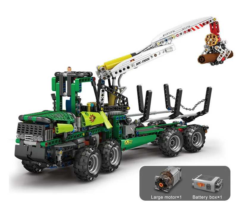 

Mould King 19006 Technical Building Blocks the APP Pneumatic Forest Machine Truck 42080 Bricks Children MOC-32456 Model