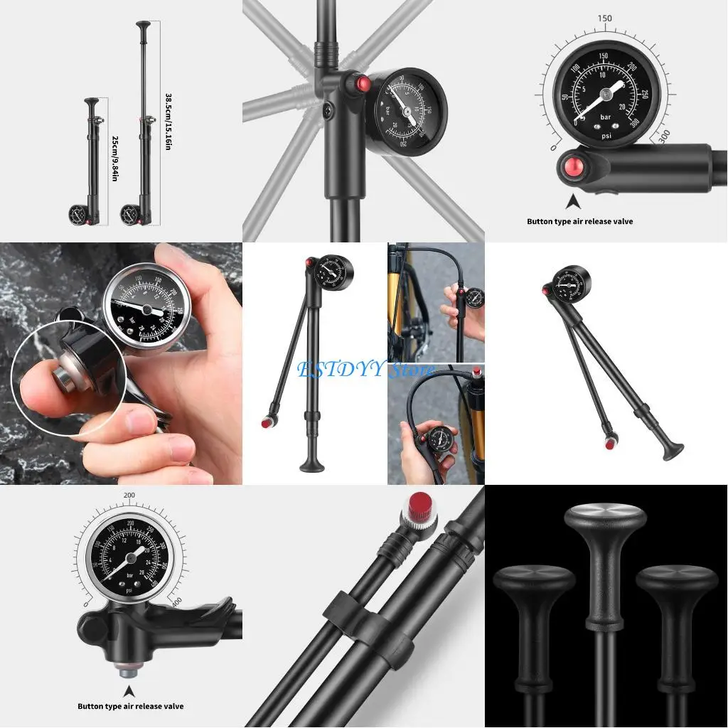 

G6DE High Pressures Bicycles Pumps Mountain Universals Bike Pumps With Pressures Gauge