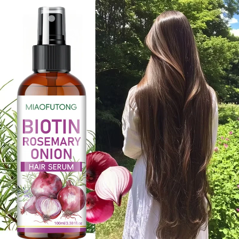 

Biotin Rosemary Onion Hair Serum Spray Hair Growth Oil Thinning Hair Loss Treatment Fast Growth Products Beauty Care Woman 100ML