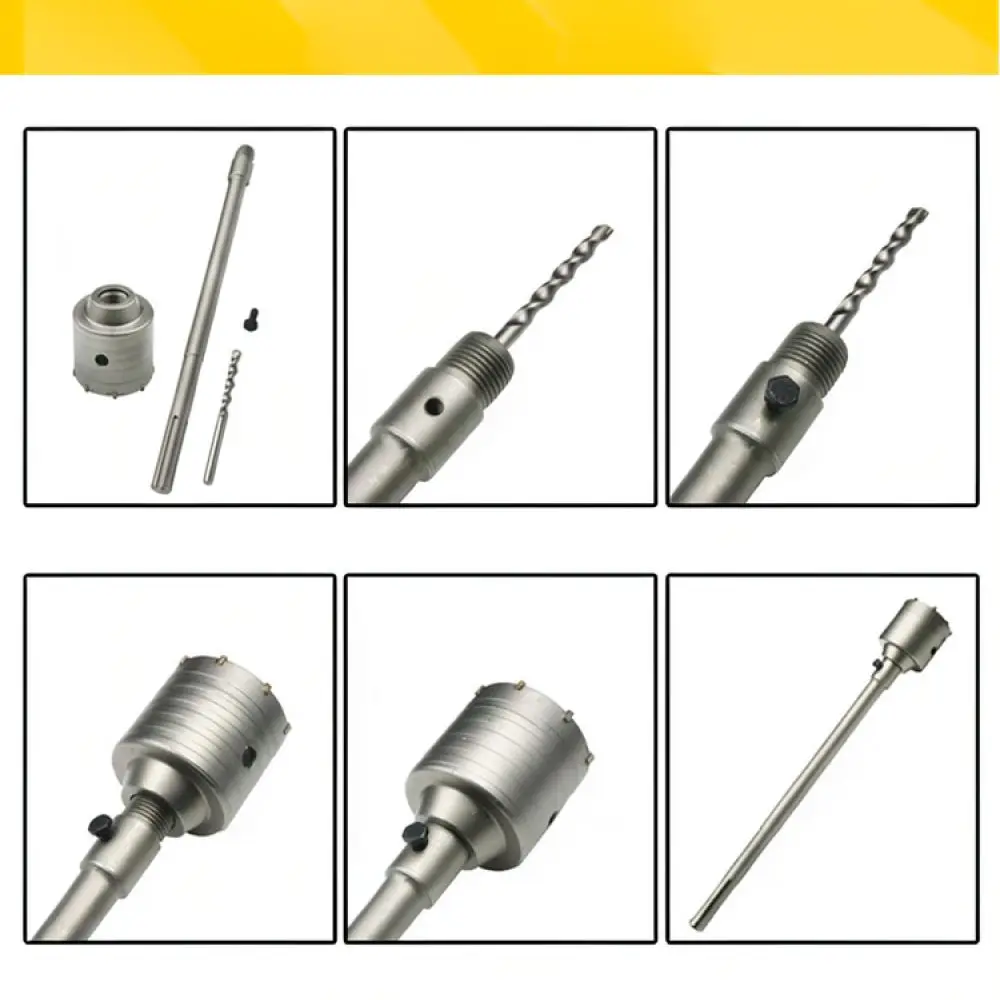 Concrete Drilling Bit Extension Rod For For Fuxin Impact Hammer Wall Hole Saw Adapter Masonry Power Tool Accessory