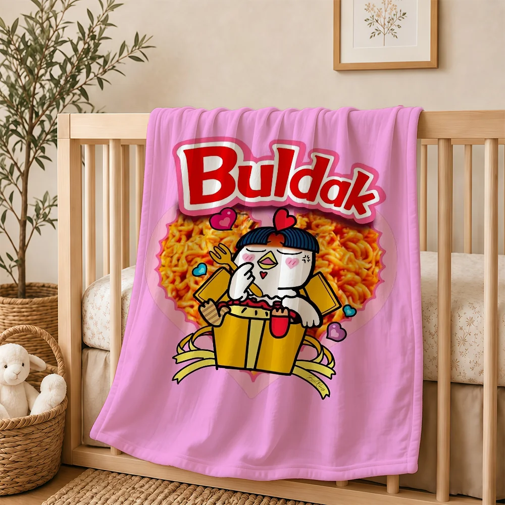Fashion B-BUDAK Ramen Blanket For Soft Warm Knee For Bedroom Living Room Bed Sofa Camping Picnic Office Gift Throw