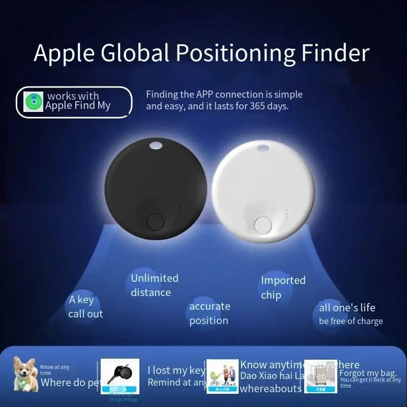 Venta al por mayor, rastreador Bluetooth antipérdida para teléfonos de Apple, funciona con el sistema IOS, encontrar mi aplicación, buscador de llaves para mascotas, encontrar niños y ancianos