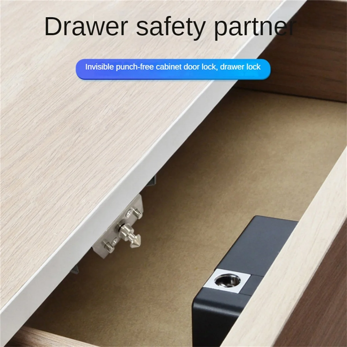 Smart Wood Door Lock Keyless Invisible Electronic Lock IC Card TTlock App Unlock Cabinet Locker Furniture Drawer Lock