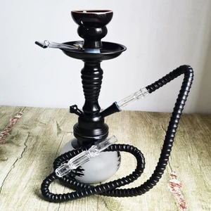 Viaje Arabian Hookah Set pequeño Botella de vidrio individual SHISHA Cerámica Accesorios de tuberías Regalo de cumpleaños 12 Mejor tubería de aceite de vidrio de ventas - №6