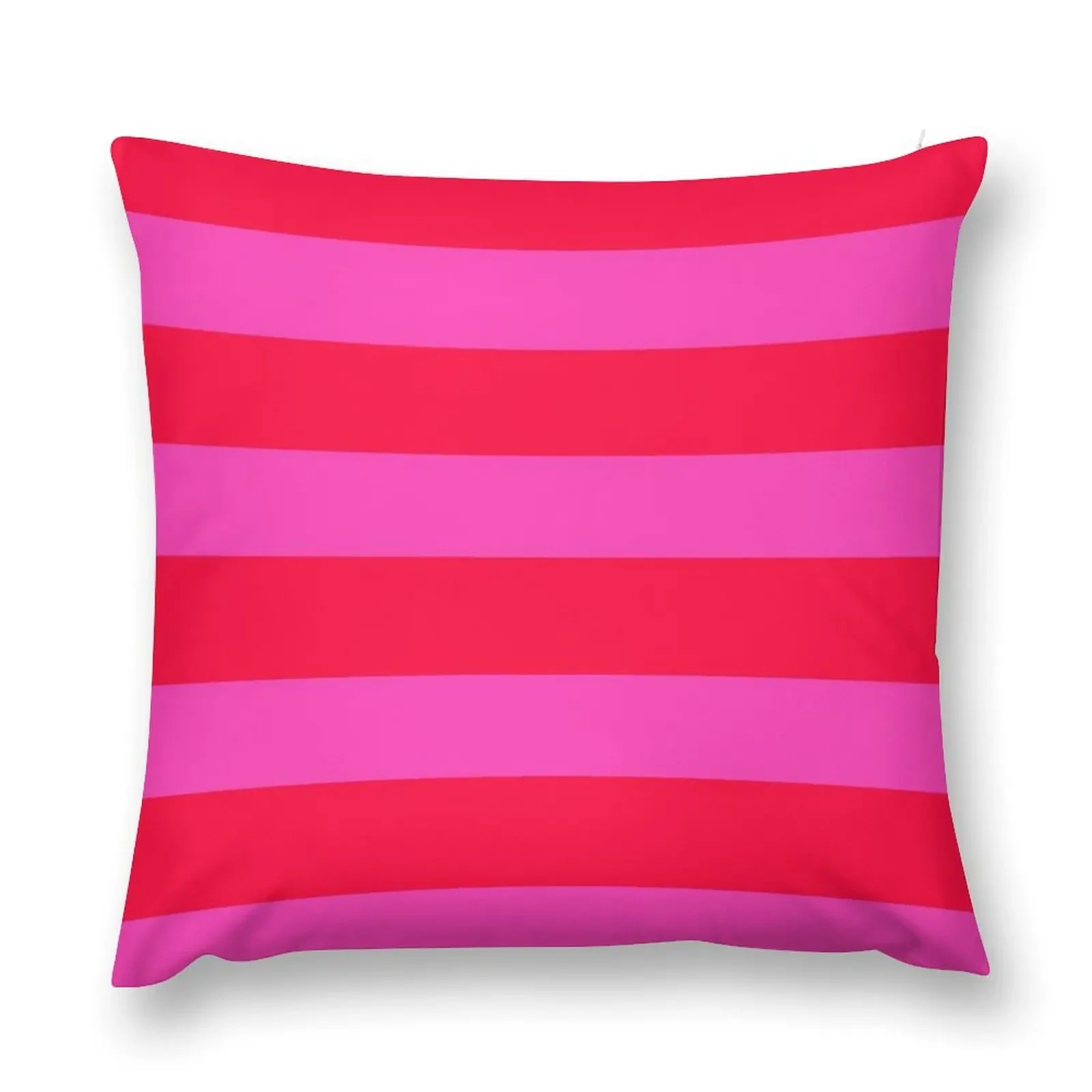 Bold Vivid Stripes in Pink and Neon Red Throw Pillow Custom Cushion covers for pillows pillow