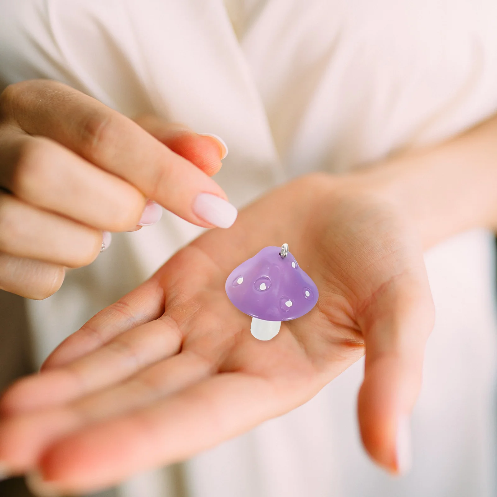 

30pcs Mushroom Simulated Earrings Charms Resin Pendant Jewelry Accessories Key Chain DIY Pendants Durable Smooth Safe Gifts