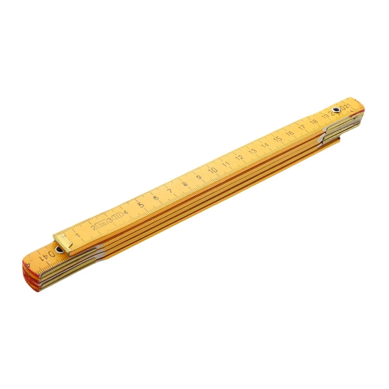 2Pcs Portable Carpenter Wooden Folding Ruler 200Cm/79Inch & 100Cm/39Inch