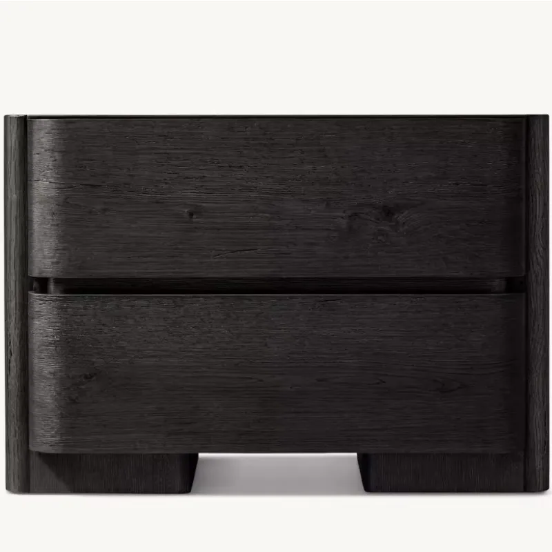 Style solid wood high-end luxury 2 drawer bedside table is a very luxurious bedside table.