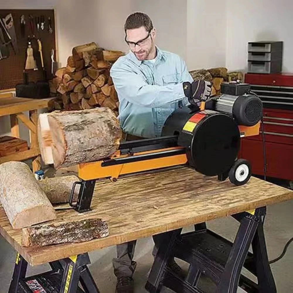 Small  Electric Chipper Machine Hydraulic Wood Splitter for Home Use with Core Motor