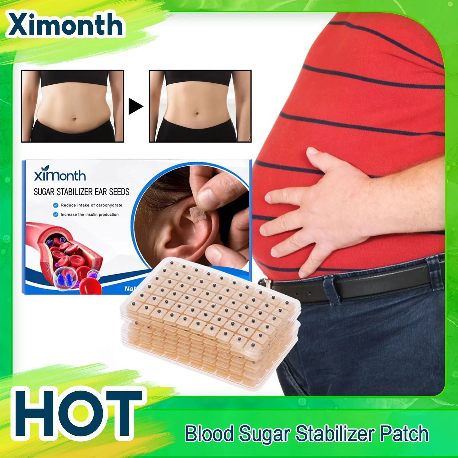 Blood Sugar Stabilizer Patch Diabetes Treatment High Blood Glucose Control Soothe Dizziness Discomfort Hyperglycemia Health Care