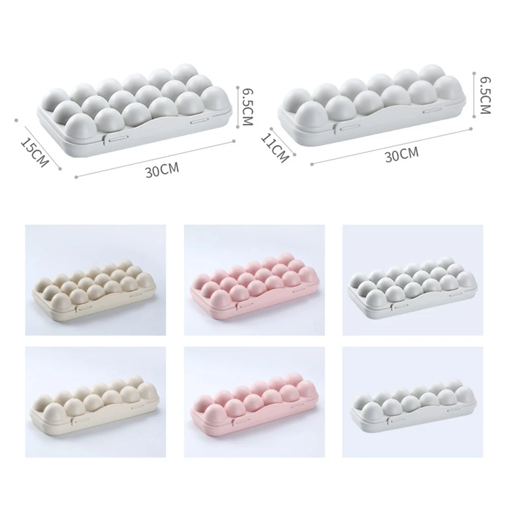 

2 Pcs Egg Storage Box 18 Grids Tray Refrigerator Holder Eggs Container Practical Containers for Food