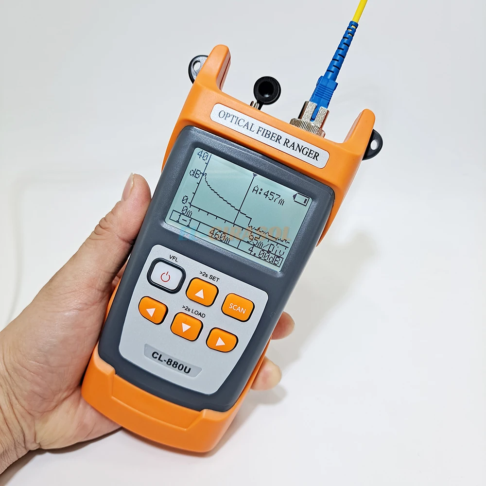 Simple CL880U/A Mini 60KM Optic OTDR Optical Fiber Reflectometer Built In VFL With FC SC Touch UPC / APC fibra optica otdr ftth