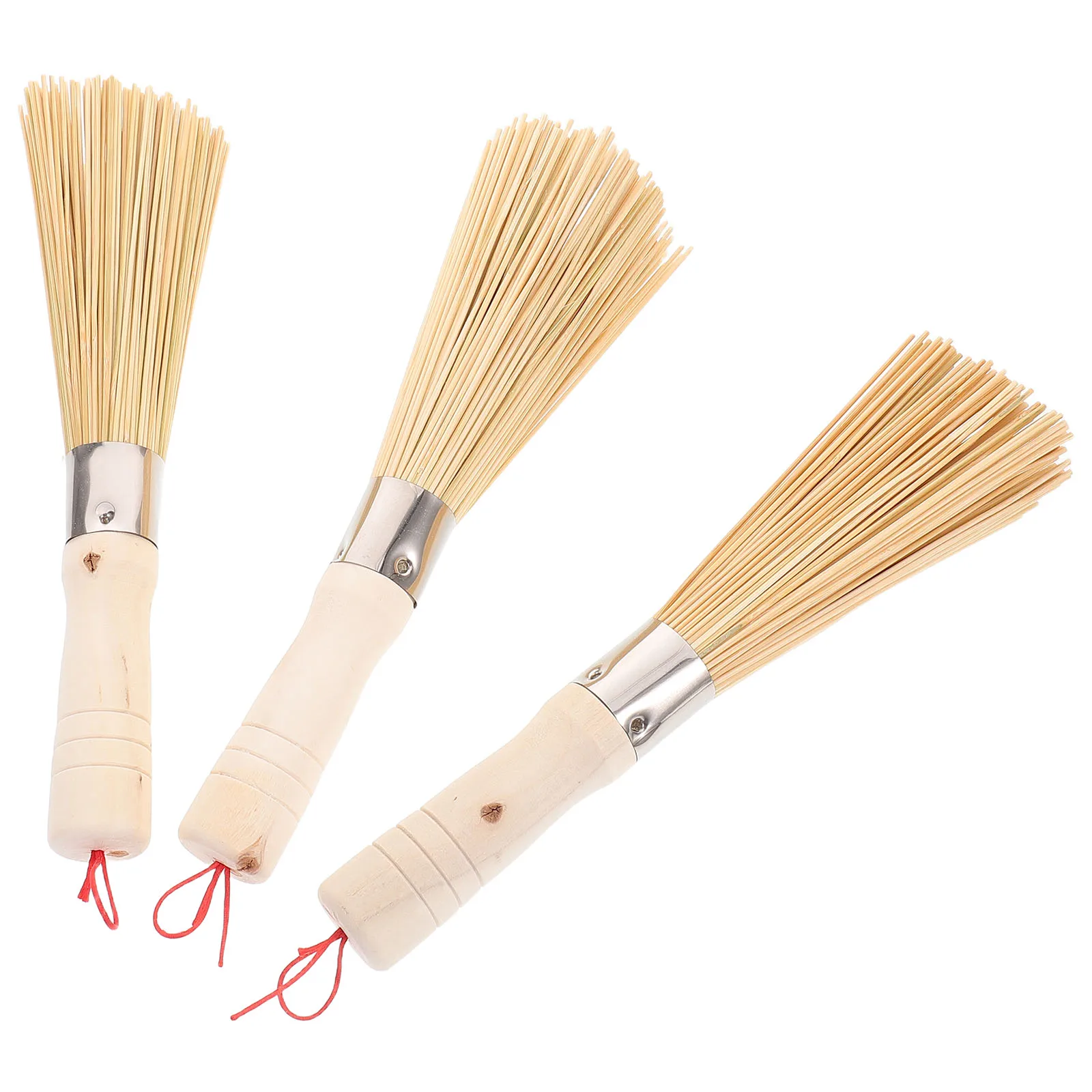 

3pcs Bamboo Pot Brush Kitchen Pan Cleaning Brushes for Dish Scrub Versatile Use Easy Cleaning Soft Bristles Kitchen Household