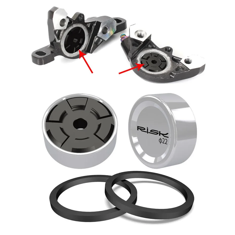 

Поршень тормозного суппорта для велосипеда, практичный в использовании велосипедный высококачественный серебристый, черный детали, тормозной суппорт, гидравлический поршневой суппорт