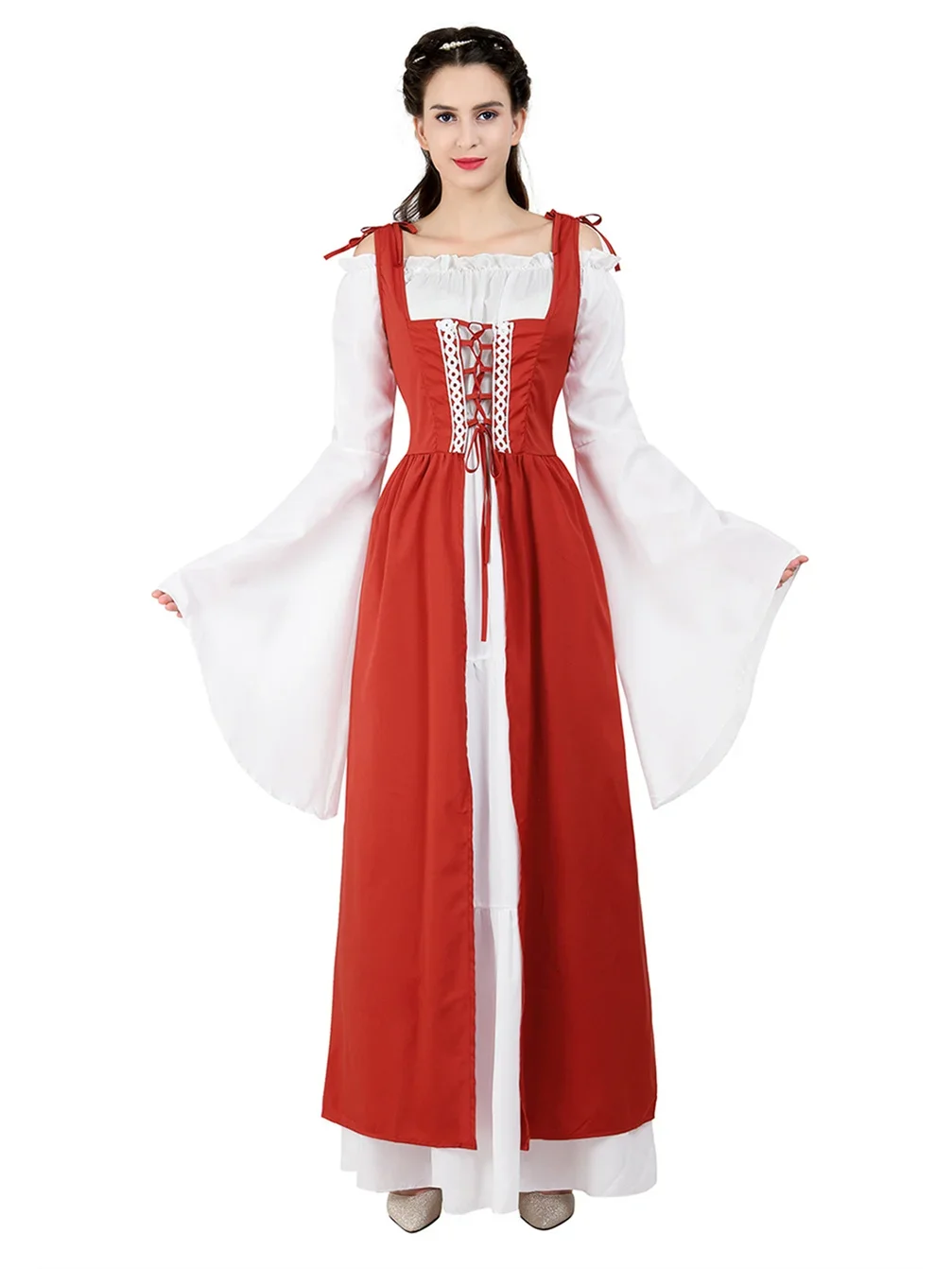 Women Irish Dress Renaissance Outfit Female Medieval Costume Victorian Dresses Performance Outfit Halloween Cosplay Costumes