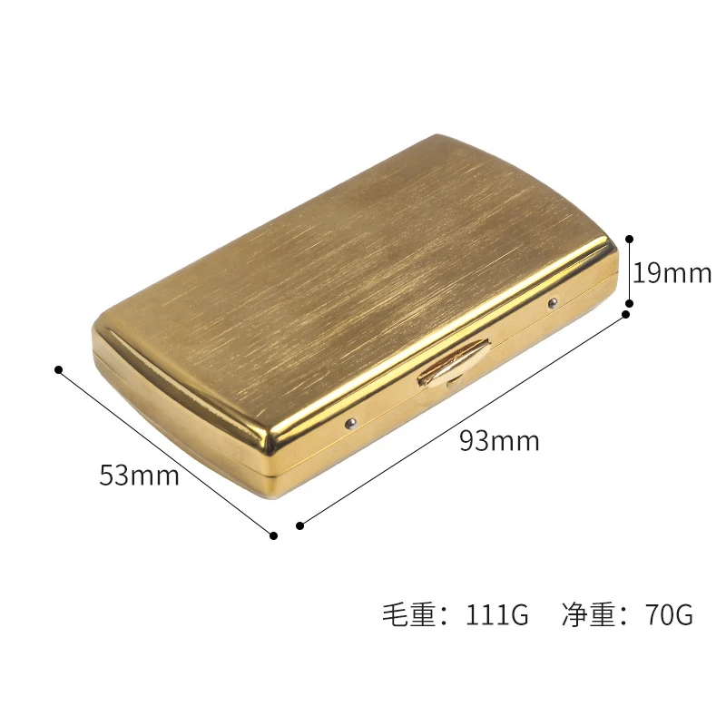 Mini Portable Stainless Steel Cigarette Case for Men Women Durable King Size Cigarette Container Metal Pocket Cigarette Holder