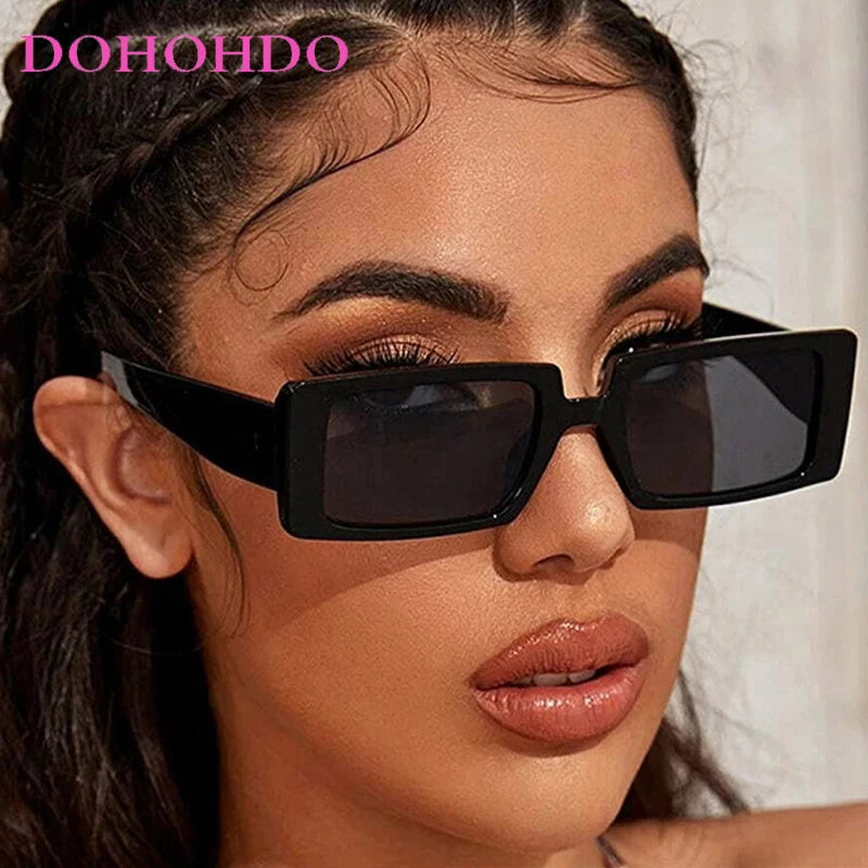 Fashion Designer Rectangle Frame Popular Women's Sunglasses Trendy Men Sunglass Drive Travel Shade Rainbow Female Eyewear UV400