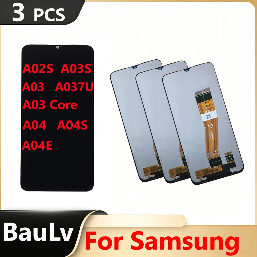 Wholesale 3 Pieces/Lot For Samsung A02S A03 Core A03S A037U LCD Display Touch Screen Assemly For A04 A04E A04S