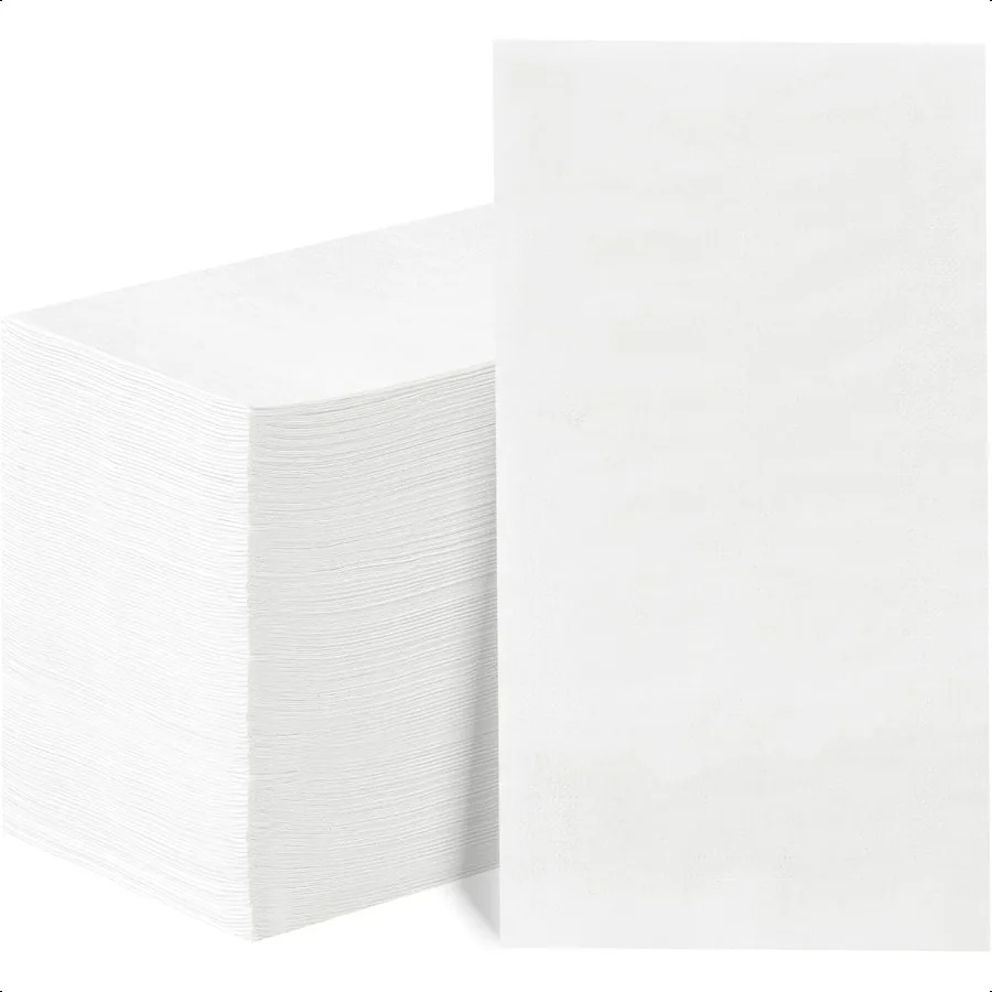 100 Pack  Paper Napkins3Ply White Dinner Napkins for Guests Bathroom Paper Hand Towels Soft and Absorbent Perfect for Christmas
