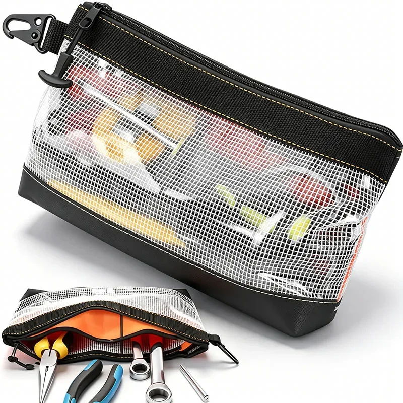 Transparent Waterproof Oxford Cloth Tool Kit Multi Functional Electrical Hardware Tool Storage Bag Miscellaneous Storage Bag