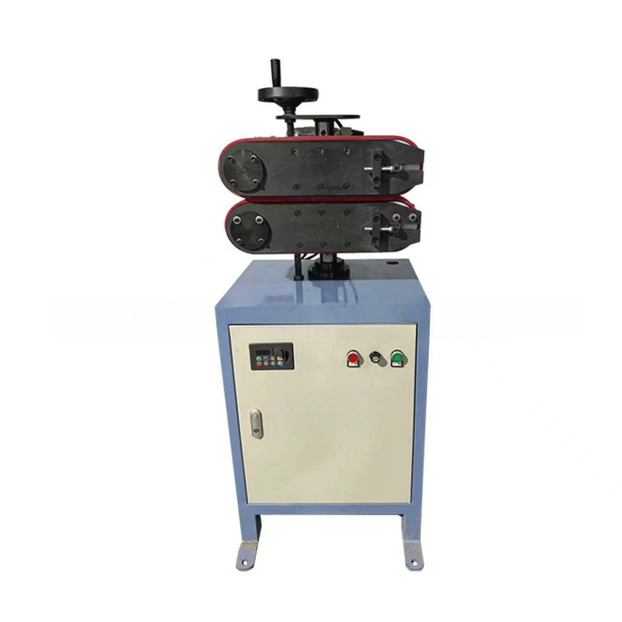 Wire and cable small double belt type conveying high horsepower wire drawing rubber extruder