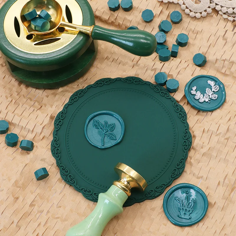 Almohadilla de tablero de cera de sellado de silicona, sello de cera de encaje redondo, molde de laca de fuego, respaldo de pintura para regalos de fiesta de boda DIY, almohadillas de cera de sellado