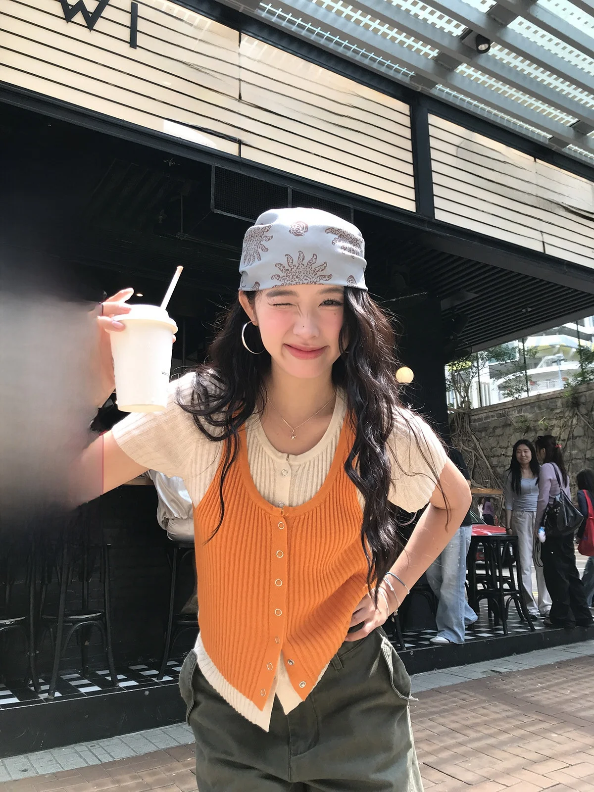 

Sinbounboun Vitality Orange Knitted Short Sleeve T-Shirt Women's Casual Style Polyester Blend Breathable Summer New Arrival