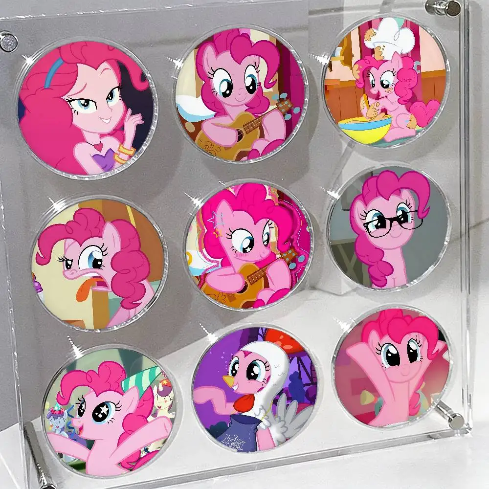 Kawaii-P-pinkie P-pie-cute Enamel Pins Handmade Round Brooch L Killer Yagami Light Cosplay Badge Backpacks Jewelry Gifts
