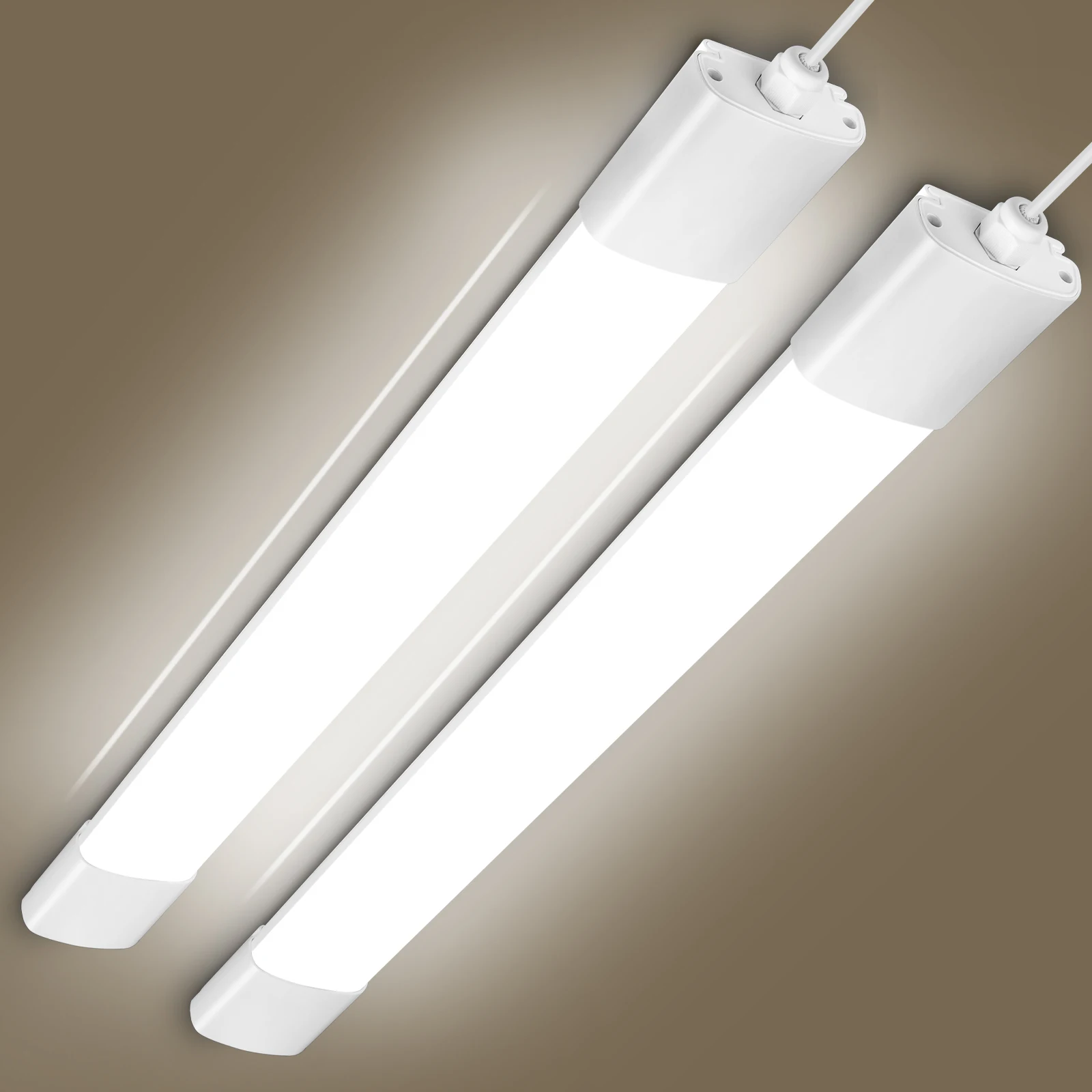 Luce LED per ambienti bagnati da 60 cm 20W, 2200LM 4000K Bianco neutro, Lampada da soffitto collegabile IP66 per bagno Garage Cucina Seminterrato