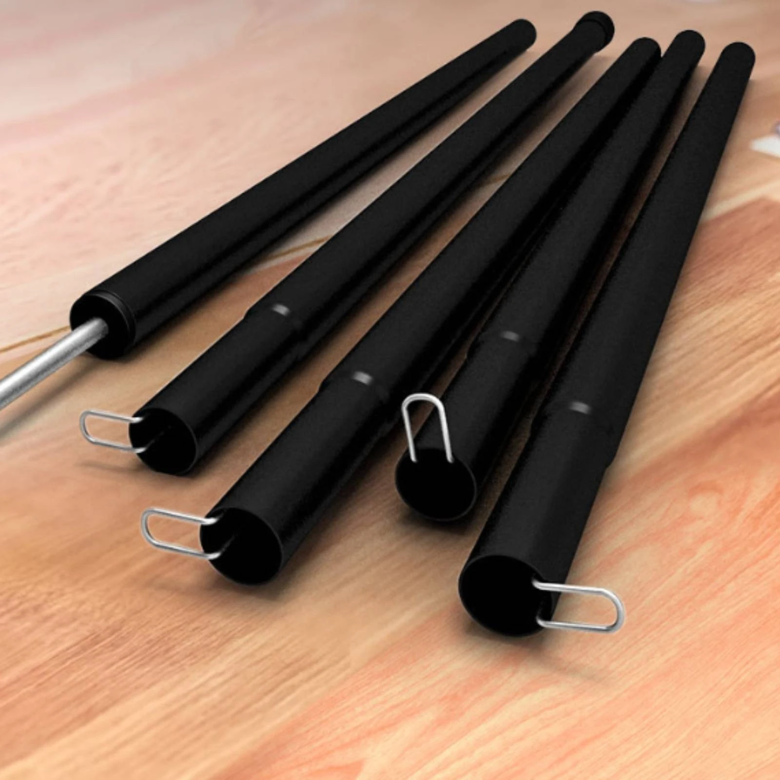 Outdoor Shelter Support Pole with Metal Fittings Lightweight Collapsible Tent Support Pole Canopy Poles Heavy Duty Strong