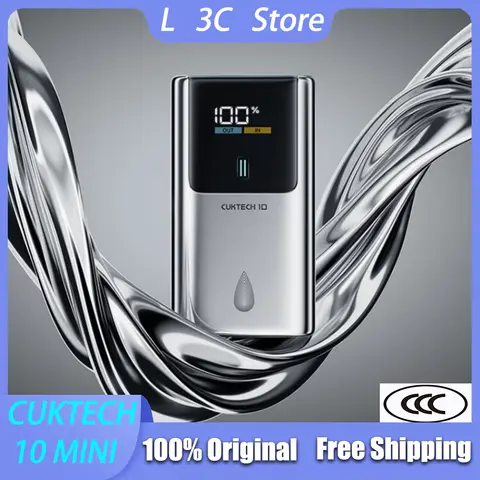 CUKTECH tres cuerpos 10 banco de energía Mini 55W carga ultra rápida 10000mAh pantalla Digital LED de alta capacidad PowerBank Original