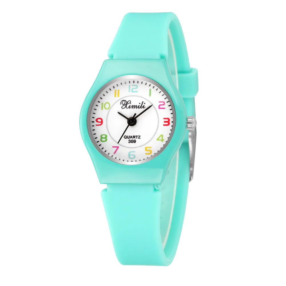 cute sweet silicone band Children\'s boys girls cartoon watch students watch