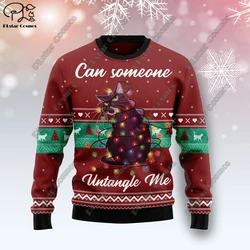 New 3D Printed Animal Custom Series Cute Christmas Pattern Ugly Sweater Street Casual Winter Sweatshirt S-16