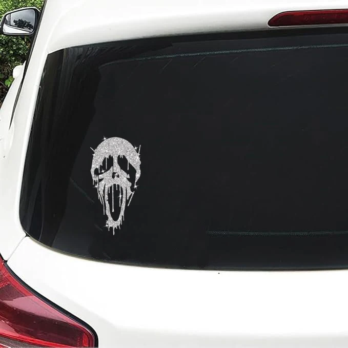 Flash Silver Stickers Skull Car Decals Car Stickers