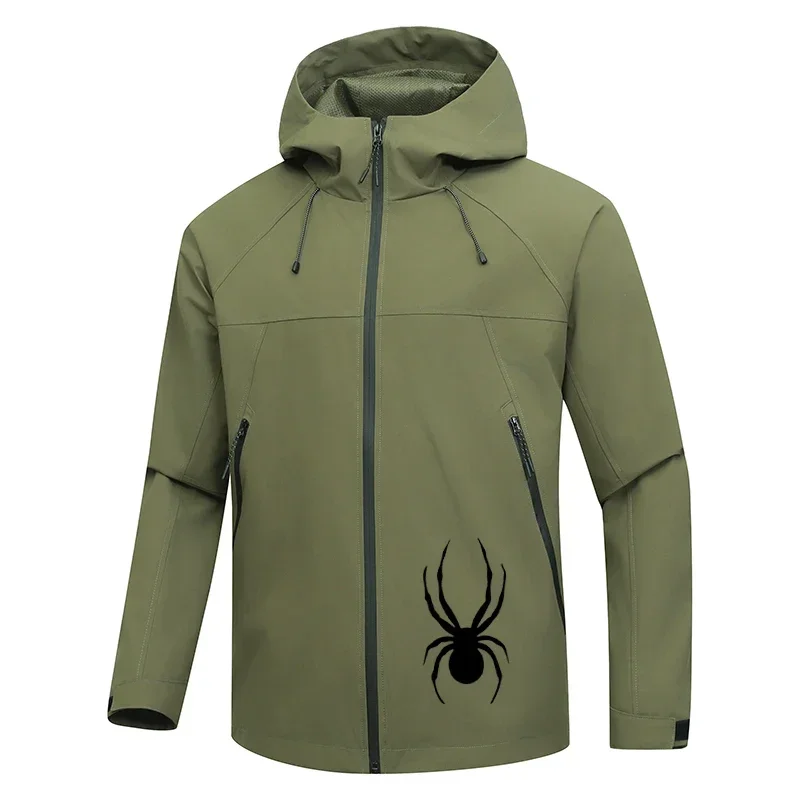 เสื้อแจ็คเก็ตฤดูใบไม้ร่วงและฤดูหนาวสำหรับปีนเขาและปั่นจักรยานแขนยาวสำหรับผู้ชาย เสื้อกันลมและกันน้ำที่ทันสมัย
