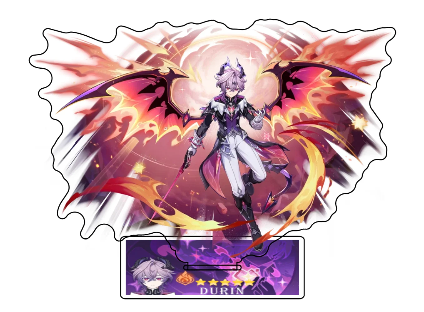 Figurki Genshin Impact Lauma Arlecchino Akrylowe Modele Anime Flins Jahoda Durin Kolekcjonerskie Dekoracje na Biurko Breloczki Prezent — zdjęcie 4
