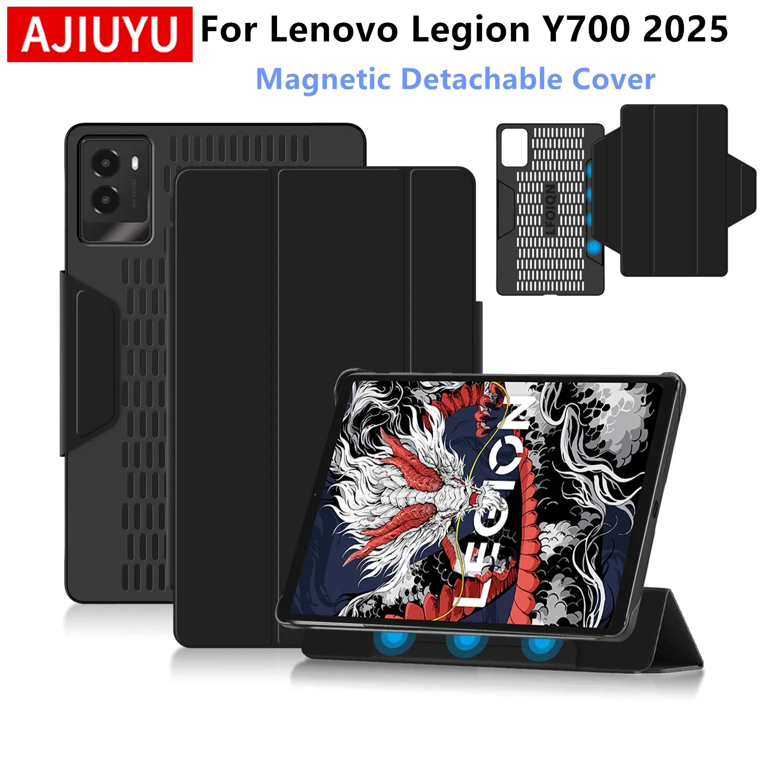 �y�Z�[�����z���m�{ LEGION Y700 2025 �^�u���b�g�P�[�X ���O���\�ȃ}�O�l�b�g���X�}�[�g�J�o�[ Legion Y700 2025 ��3���� 8.8�C���` TB321FU �P�[�X�p