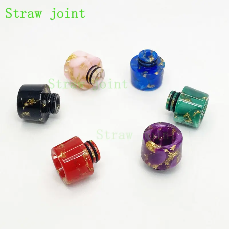 10pcs 510 Random Color Resin Straw Joint